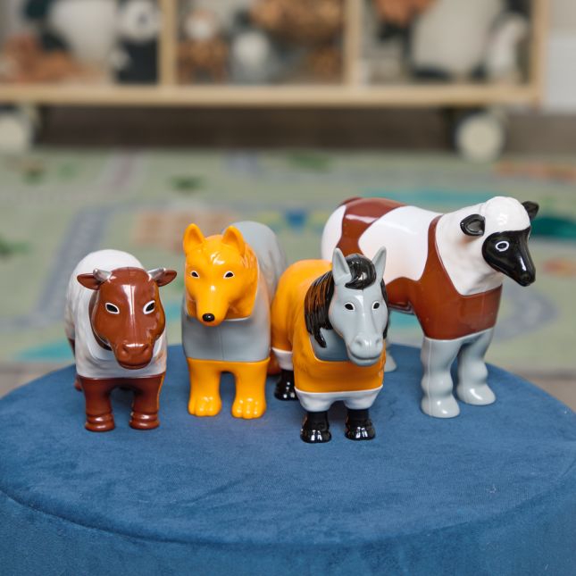 Magnetic Mix or Match Farm Animals – 4-Piece Magnetic Animal Set