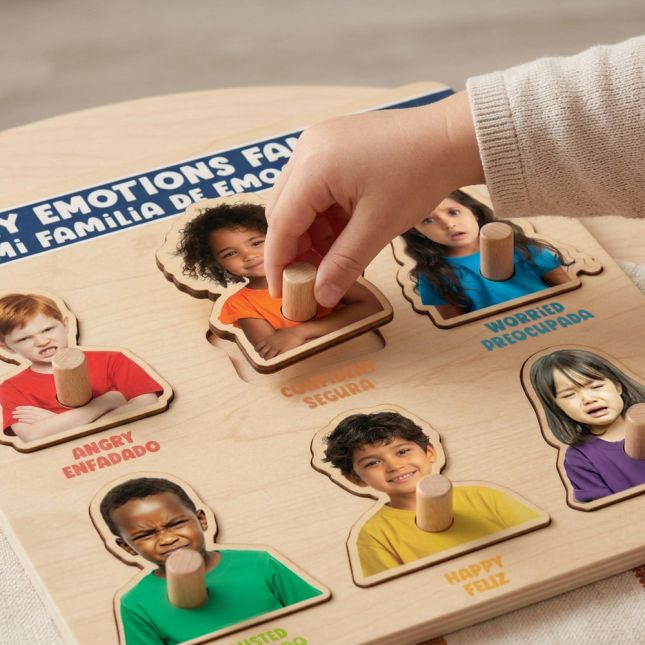 My Emotions Family Peg Puzzle 10"x10" - Expressions