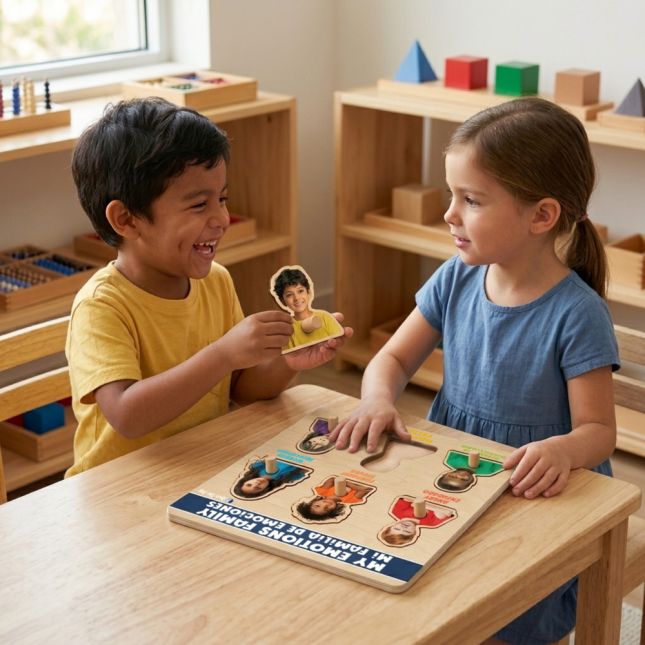 My Emotions Family Peg Puzzle 10"x10" - Expressions