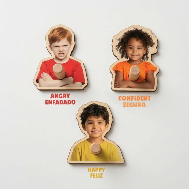 My Emotions Family Peg Puzzle 10"x10" - Expressions