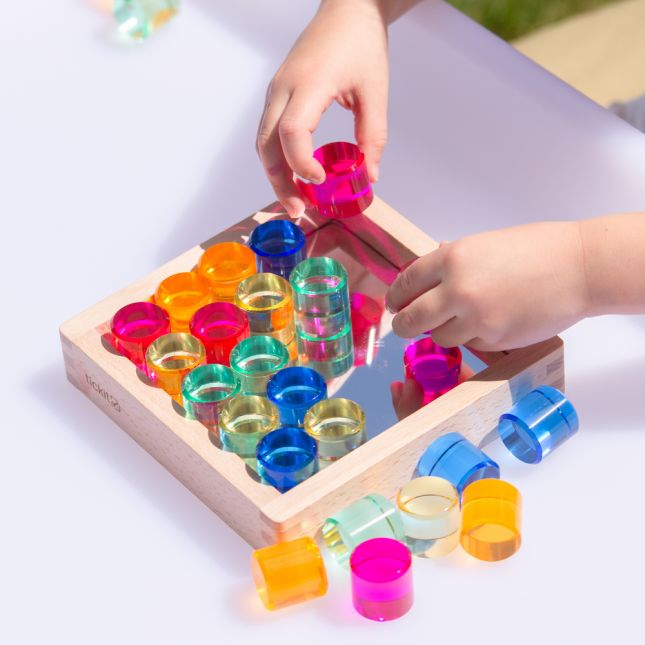 Gem Circles with Mirror Tray - 25 pieces