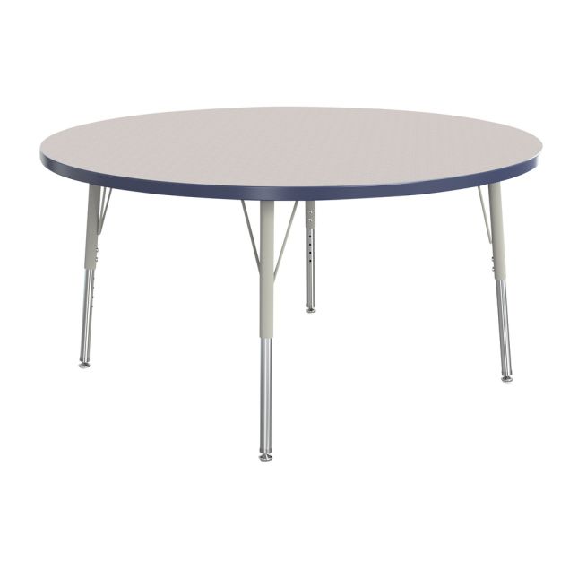 Berries® 42"Dia. Round Activity Table, 24" - 31" Leg Height - Navy