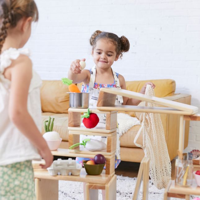 Wooden Hollow Blocks 18-Piece Set - Natural