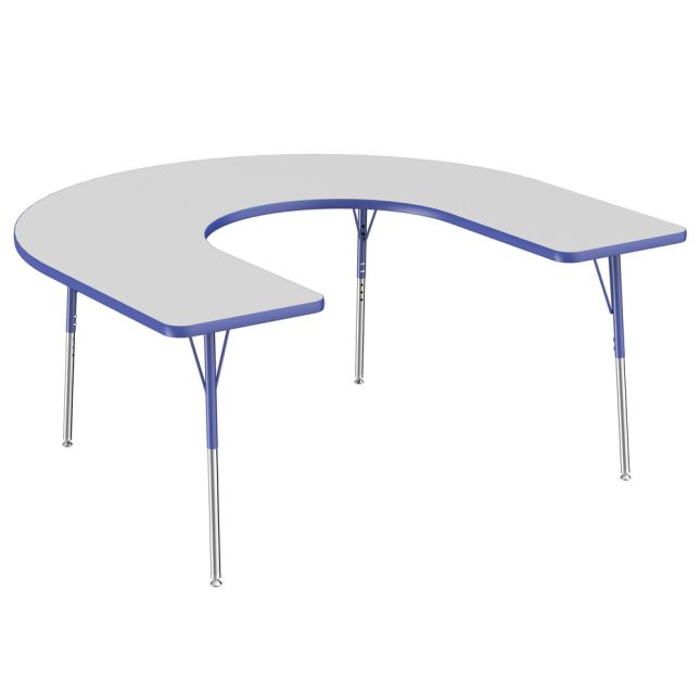 60" x 66" Horseshoe Activity Table with Adjustable