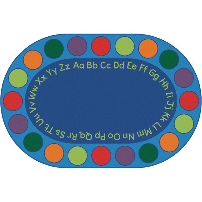 Circletime Alphabet Oval Seating Rug - 6' x