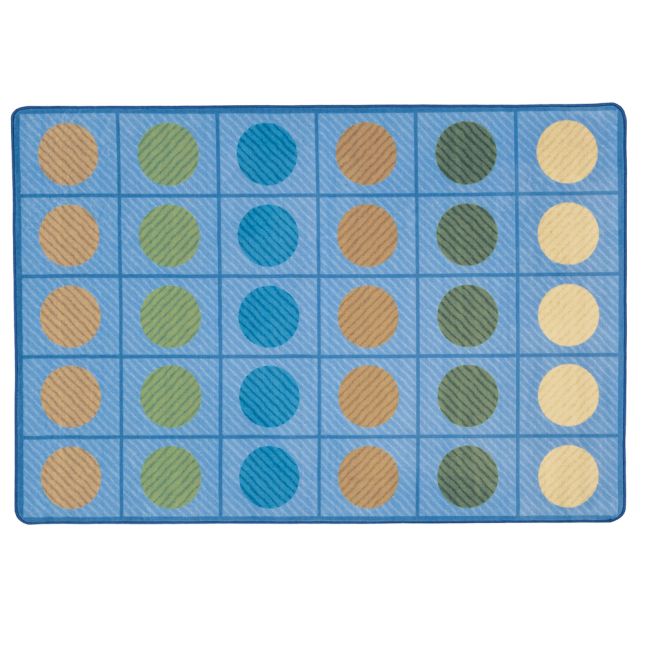 Calming Colors Open Seating Classroom Rug - 7'6"