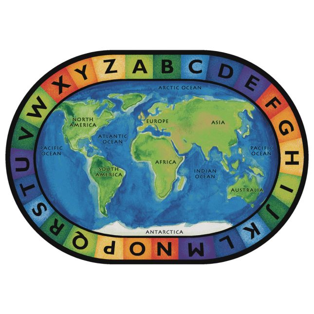 Circletime Around the World Rug Oval - 7'6"