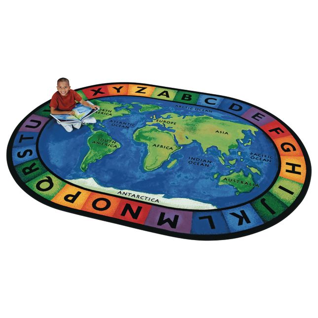 Circletime Around the World Rug Oval - 7'6" x 12'