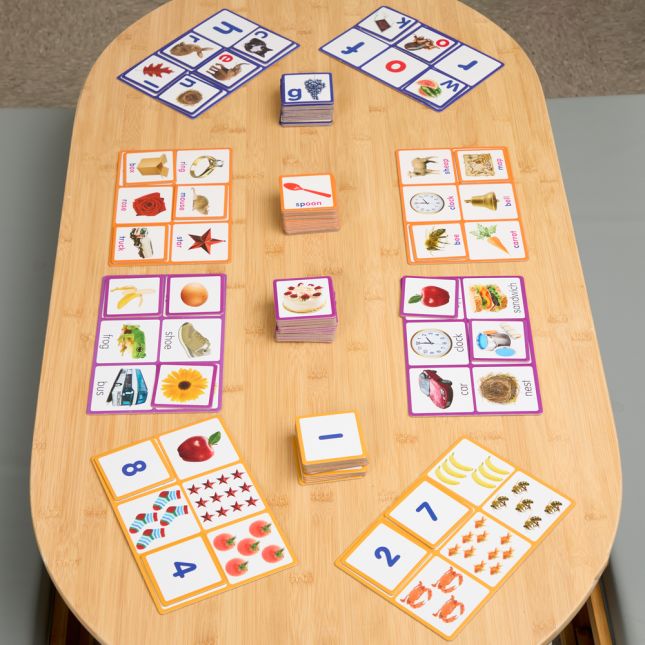 Alphabet, Numbers, Rhyming and Picture Bingo - Set of 4