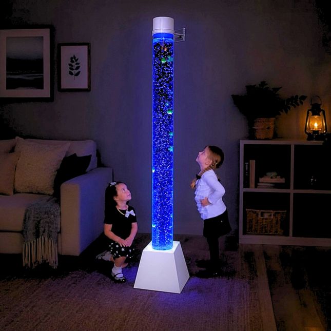 6ft Sensory Bubble Tube Lamp with Fake Fish