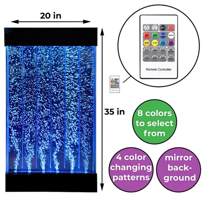 3ft Bubble Wall - Color Changing Lights - Wall Mounted