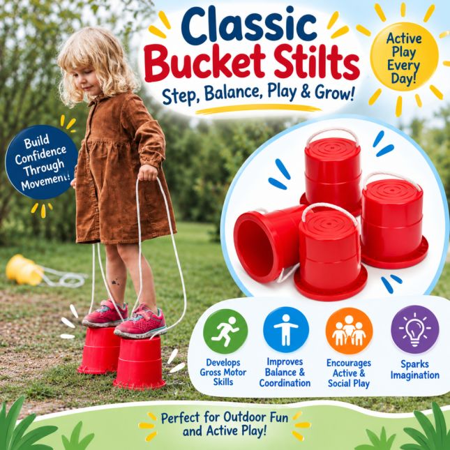 Stand Tall Bucket Stilts – Set of 3 Pairs