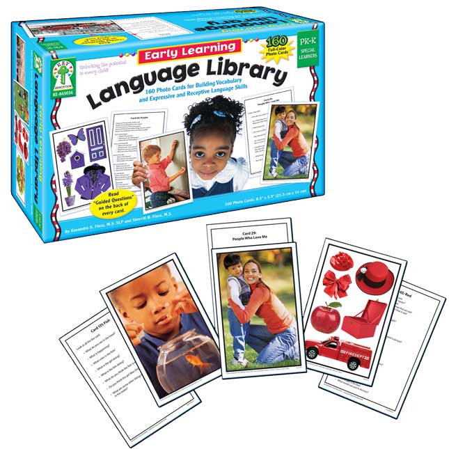 Early Learning Language Library Learning Cards Set