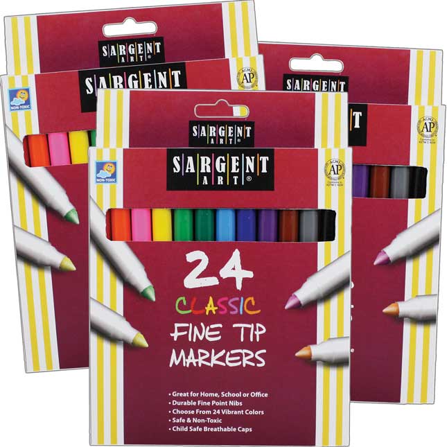 Sargent Art Colored Pencils, 24 Colors per Box, 6 Boxes | SAR227224-6