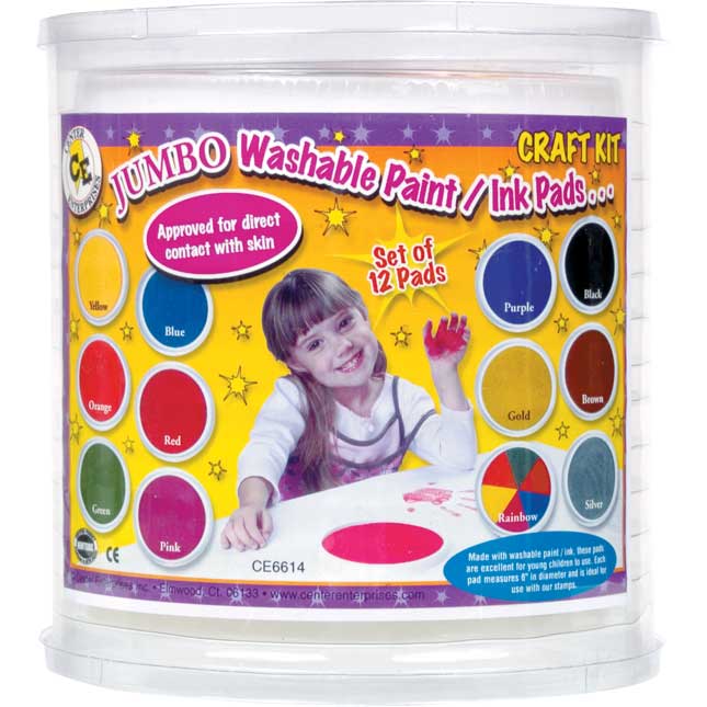 Jumbo Washable Paint/Ink Pads-Craft Kit