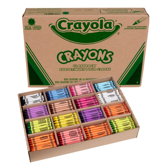 Colorations® Large Crayons, 16 Colors, Value Pack - Set of 400