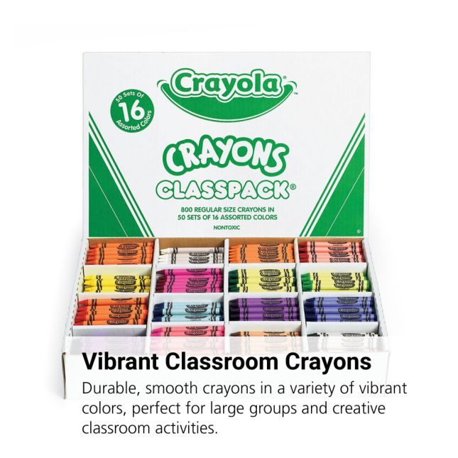 Crayola Pastelli Classici 16 Pezzi - Colori Vivaci E Morbidi, Il Must-Have Per Piccoli Artisti, Età 3+