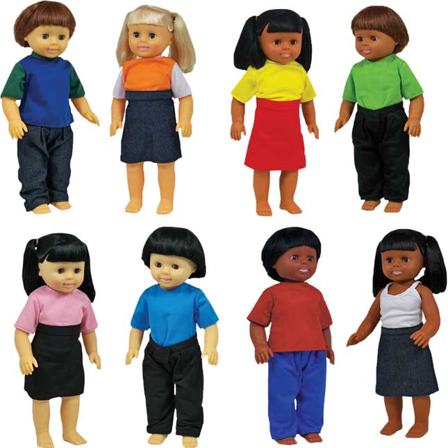 Multicultural Dolls - Set Of 8