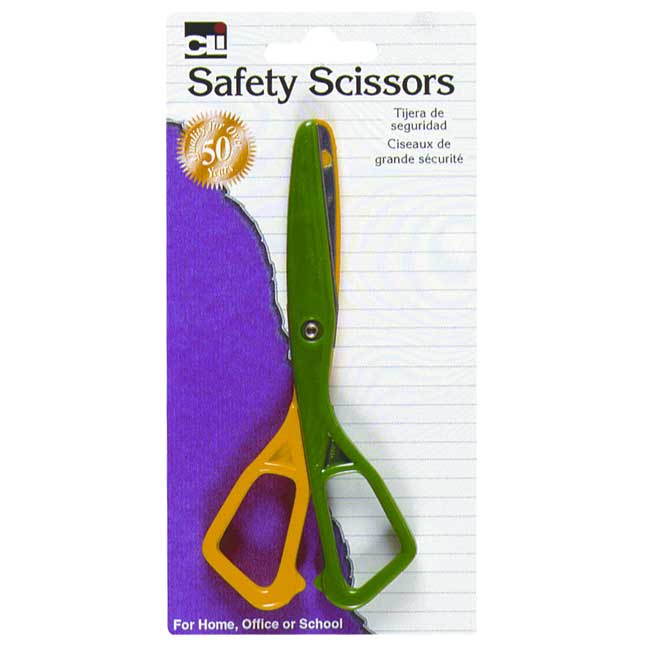 Charles Leonard Kid Cut Plastic Scissors, Assorted Colors, 24 Count