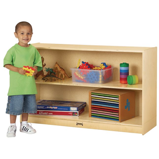 Jonti-Craft® Low Straight-Shelf Mobile Unit - 1 unit