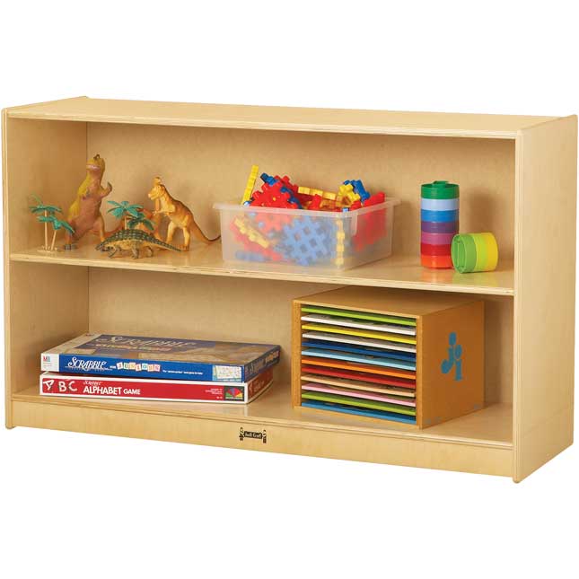 Jonti-Craft® Low Straight-Shelf Mobile Unit - 1 unit