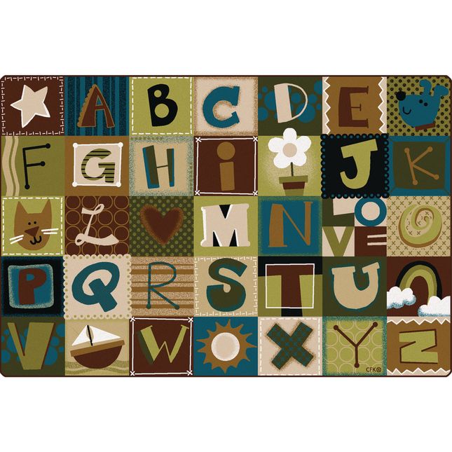 Nature's Alphabet Blocks Carpets - 8' by 12'