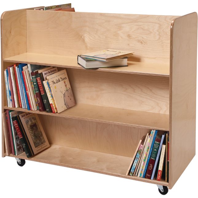 Two-Sided Mobile Library Cart