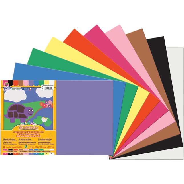 SunWorks® Groundwood Construction Paper 12" X 18" - 500 Sheets