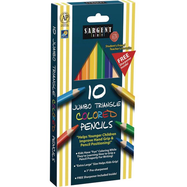 Sargent Art Jumbo Triangular Pencils Set