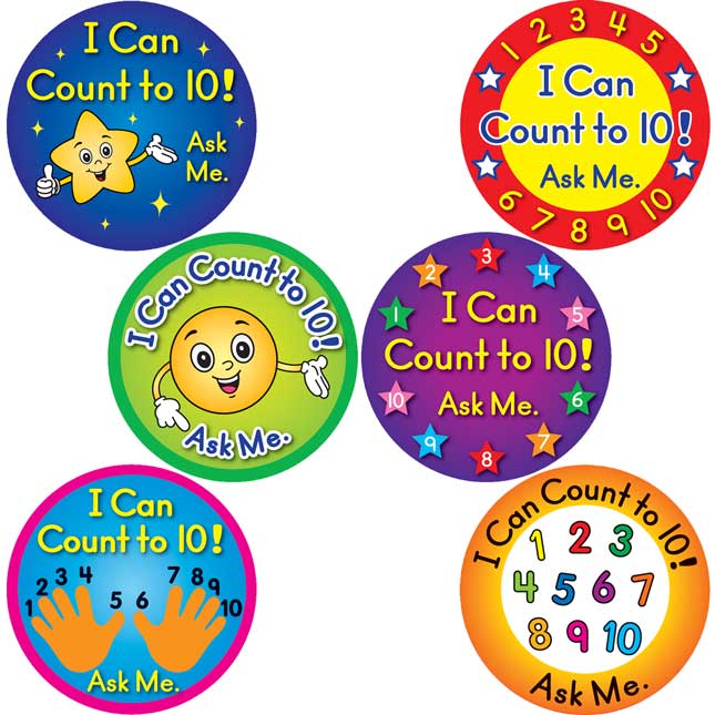 I Can Count To 10! Stickers