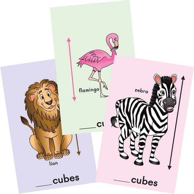 Measuring With Cubes™ - Zoo Animals Cards Set