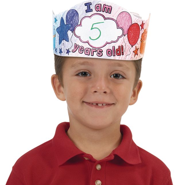 Ready-To-Decorate® Birthday Crowns - 12 crowns