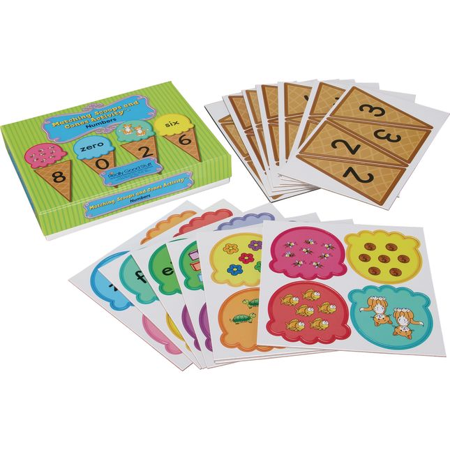 Matching Scoops And Cones Activity™ - Numbers - 57-piece set