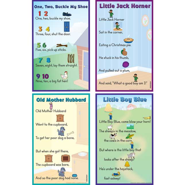 Picture-Clue Nursery Rhymes Poster Set