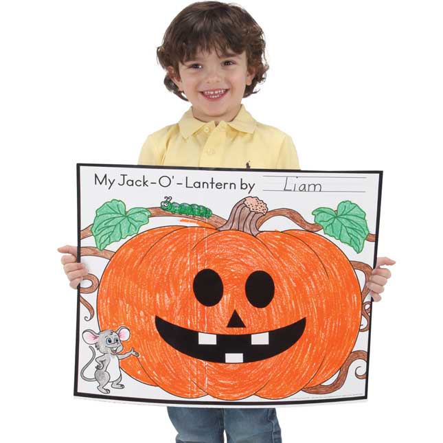 Ready-To-Decorate® Cut And Color Jack-O'-Lantern Posters