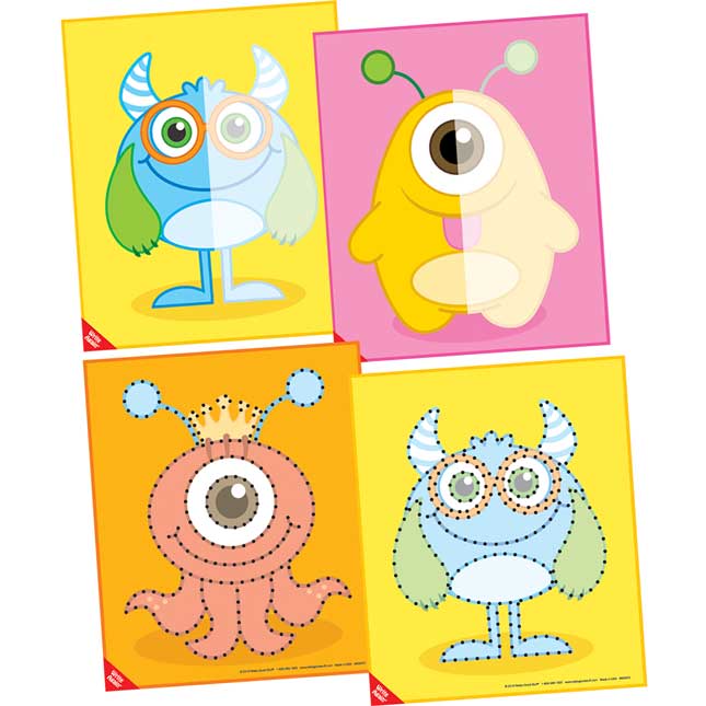 Dry Erase Monster Tracing Mats - 12 mats