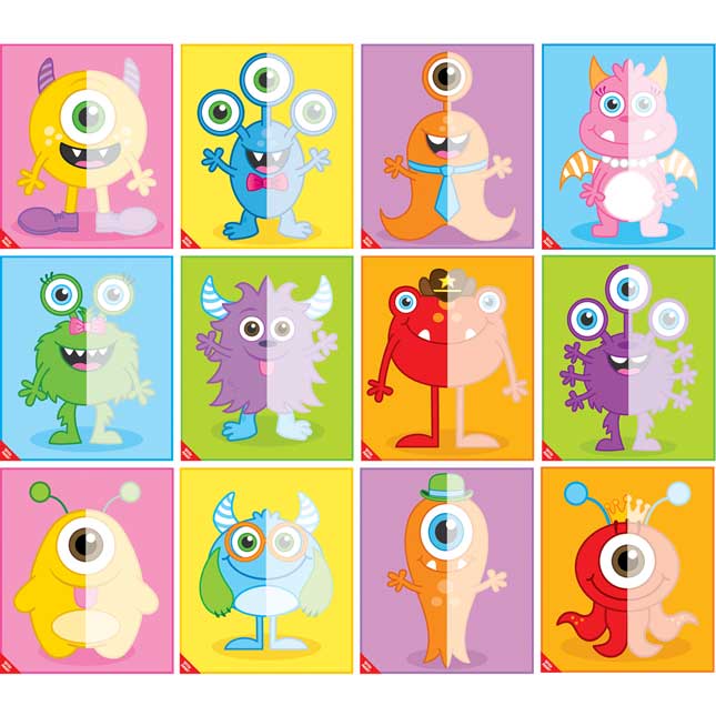 Dry Erase Monster Tracing Mats - 12 mats