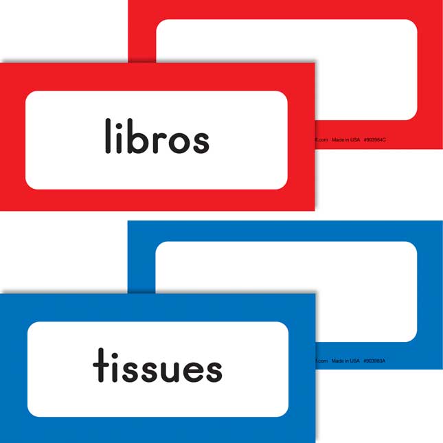 Early Childhood Classroom Labels Set - English/Spanish