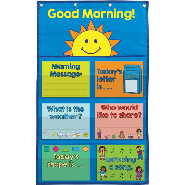 Good Morning Day Starter Pocket Chart - 13-piece set