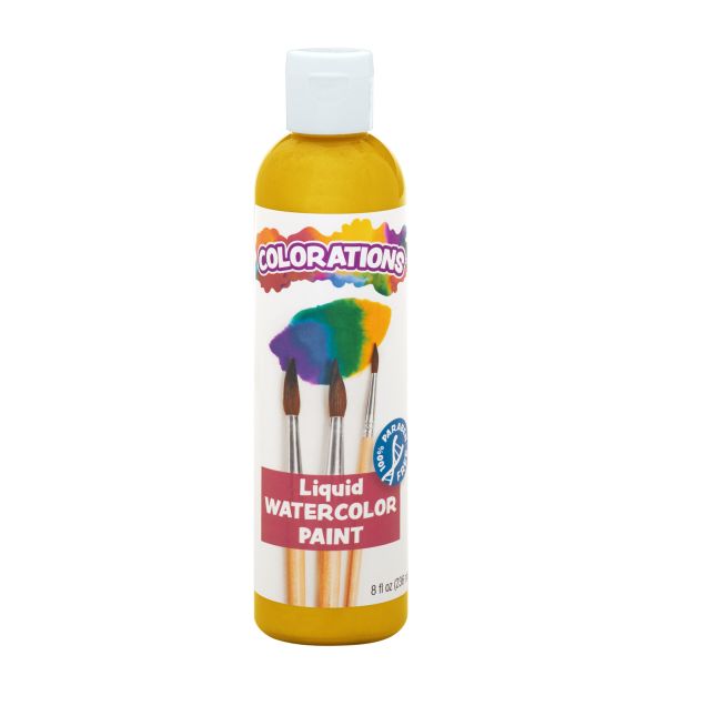 Colorations® Paraben-Free Liquid Watercolor™ Paint -Gold, 8 oz.