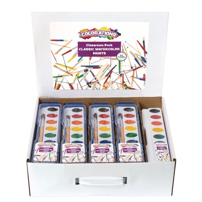 Colorations Washable Watercolor Paint Classroom Pack - 28 Sets