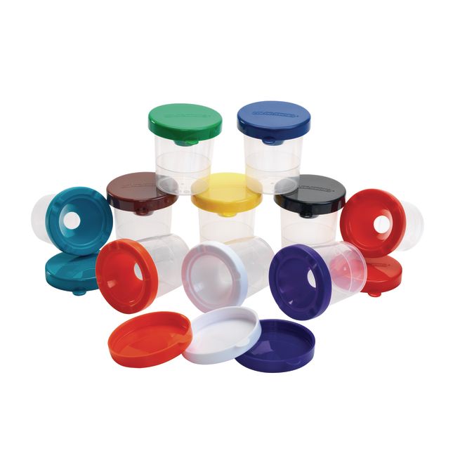 Colorations® Air-Tight, No-Mess Paint Cups - Set of