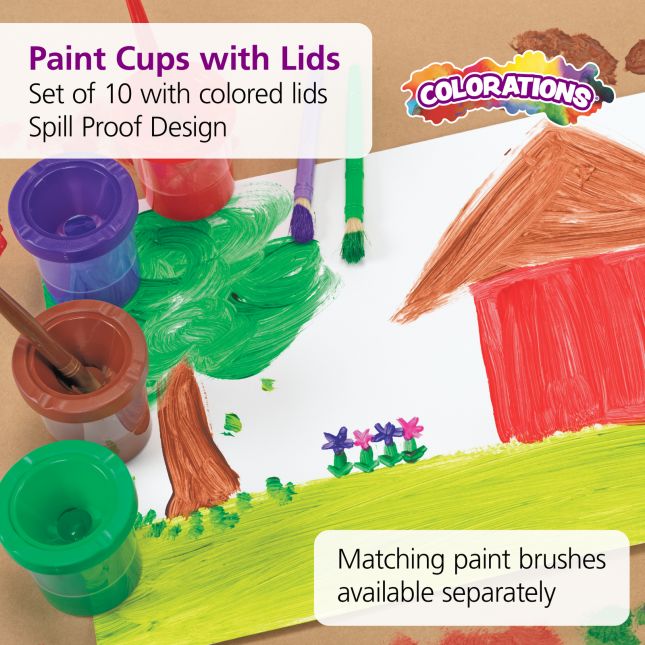 Colorations® Air-Tight, No-Mess Paint Cups - Set of 10_2