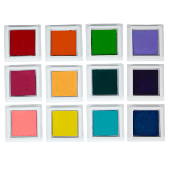 Colorations® Stamper-Perfect Washable Stamp Pads - Set Of 12