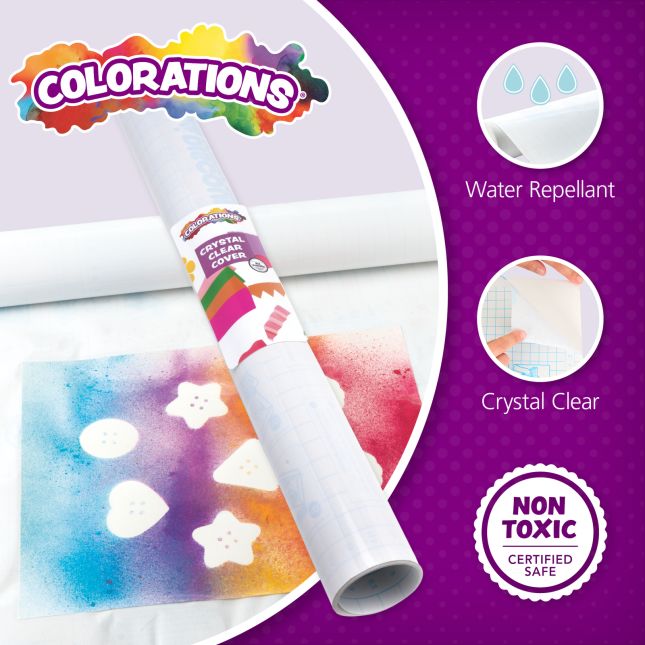 Colorations® Repositionable Crystal Clear Cover - 18 x 60 Feet