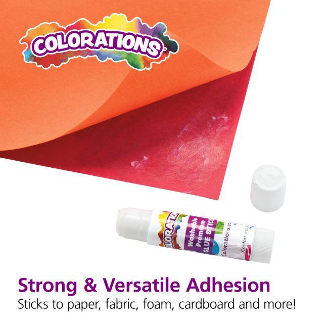 Colorations® Washable Premium Glue Sticks - Set of 50 - White Value Pack