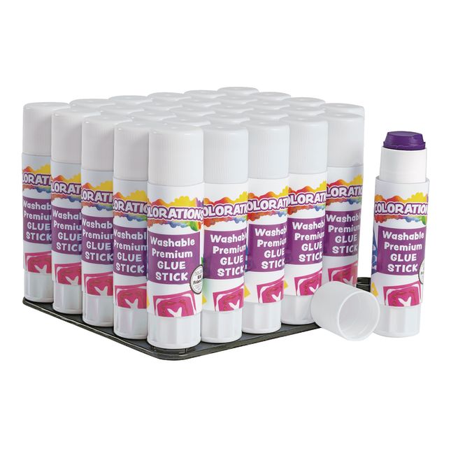 Colorations® Washable Premium Glue Sticks - Set of 30, Purple