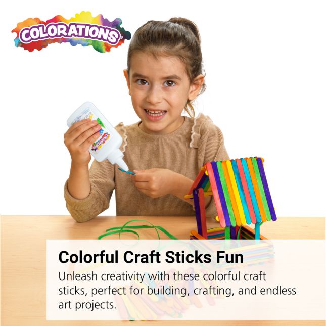 Colorations® Colored Wood Craft Sticks - 1,000 Pieces