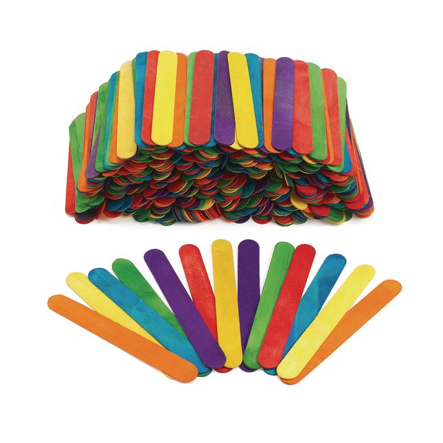 Colorations Jumbo Wood Craft Sticks - 500 Pieces