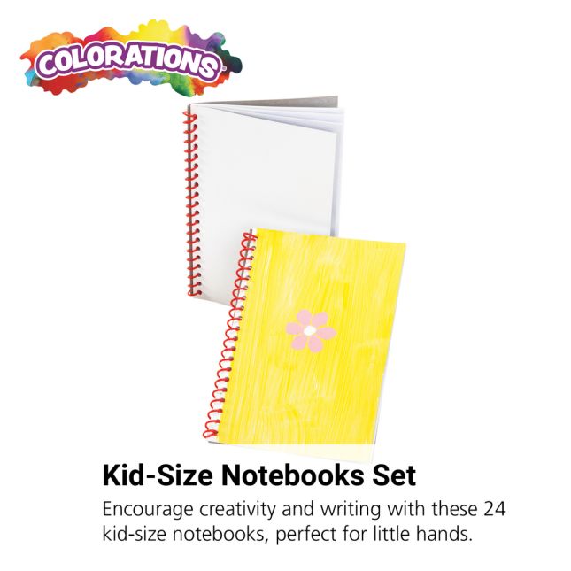 Colorations® Kid-Size Notebooks- Set of 24